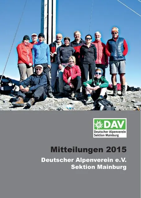 Mitteilungen 2015 | © Sektion Mainburg des Deutschen Alpenvereins (DAV) e.V.
